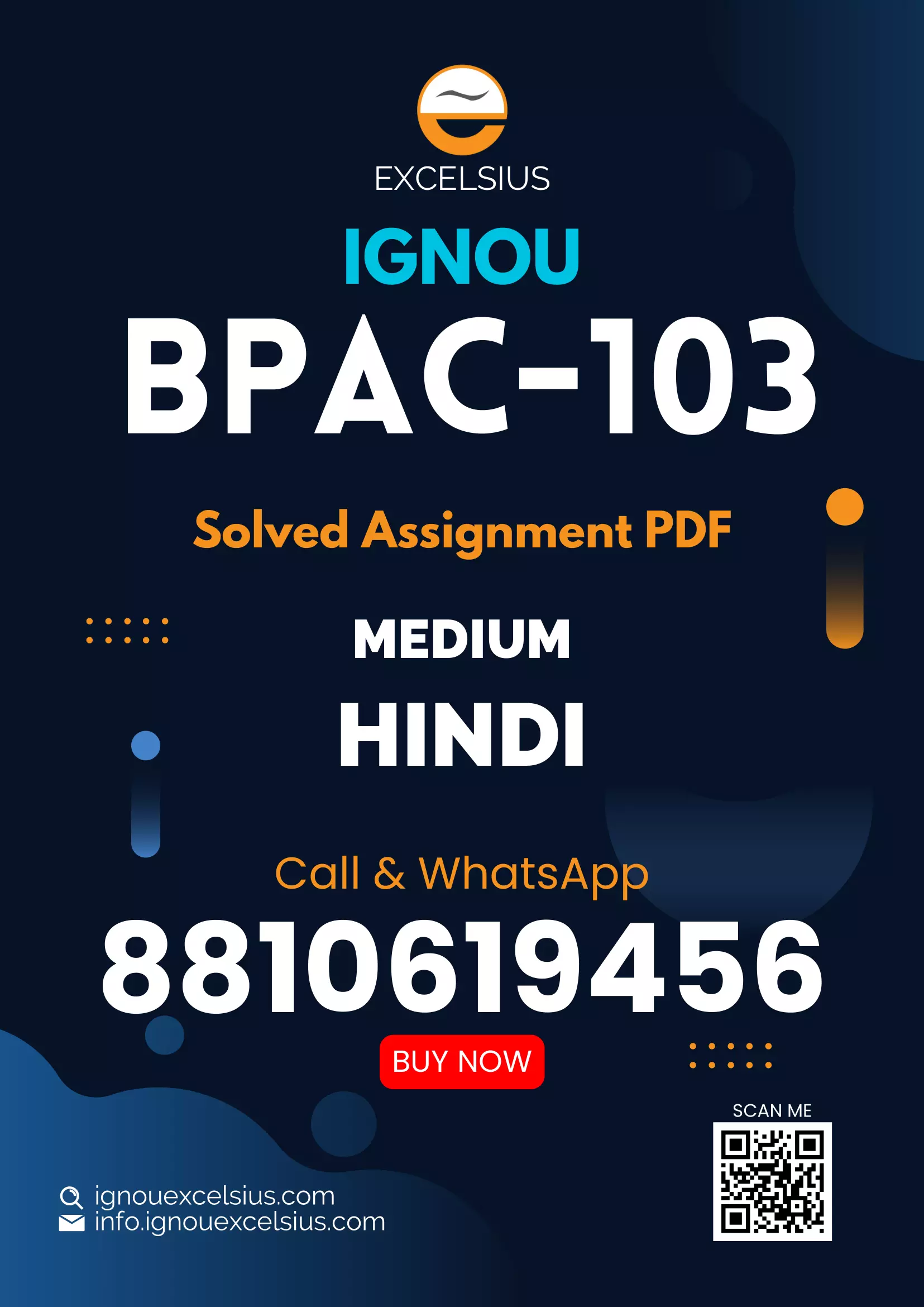 IGNOU BPAC-103 - Administrative System at Union Level, Latest Solved Assignment-July 2023 - January 2024