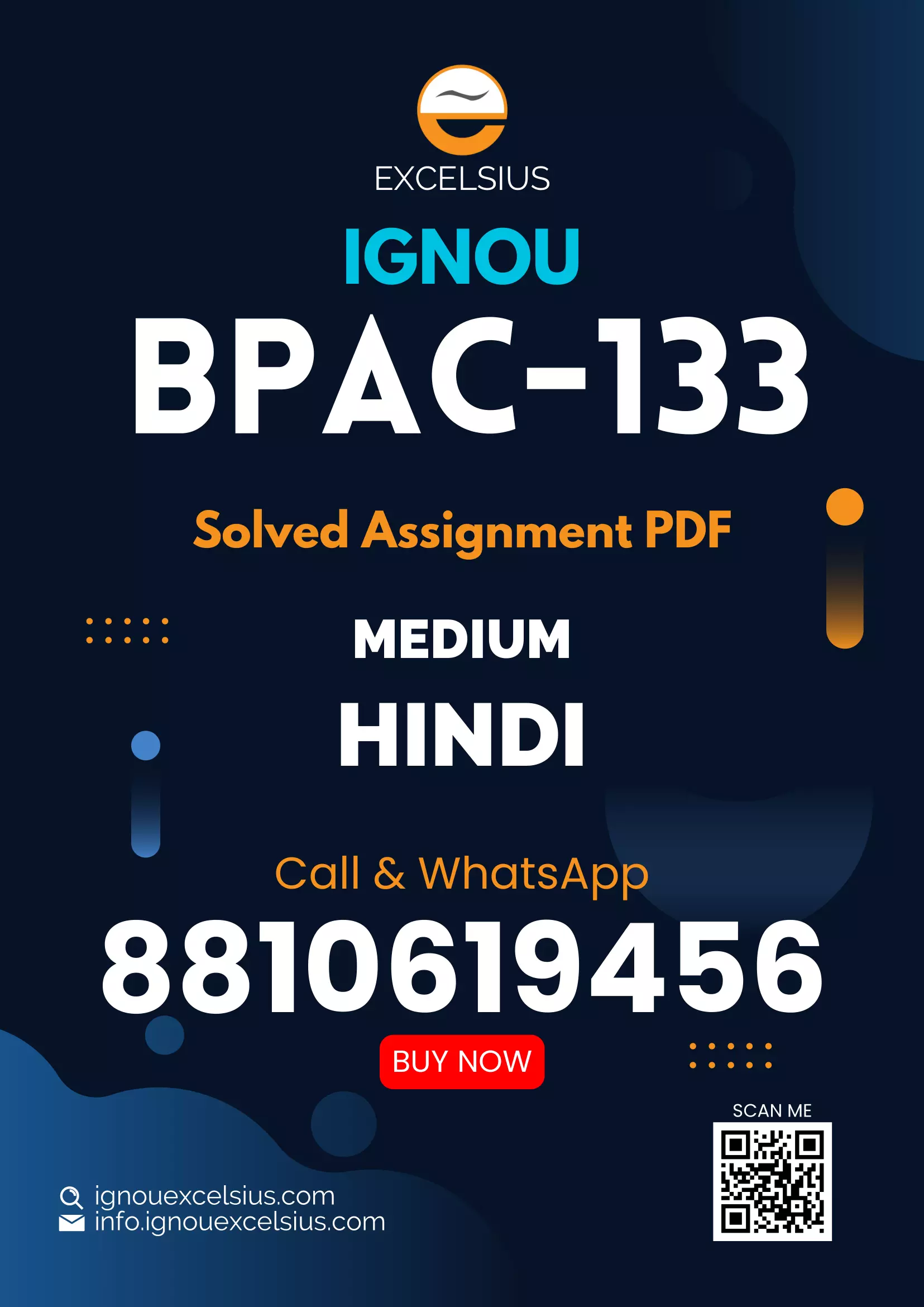 IGNOU BPAC-133 - Administrative system at Union Level, Latest Solved Assignment-July 2023 - January 2024