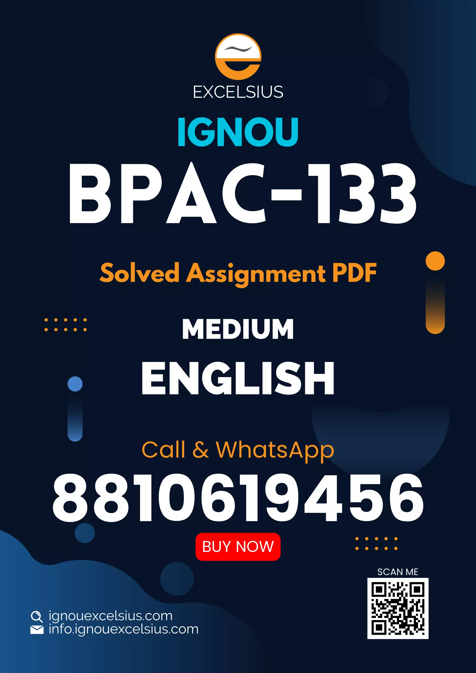 IGNOU BPAC-133 - Administrative system at Union Level, Latest Solved Assignment-July 2023 - January 2024