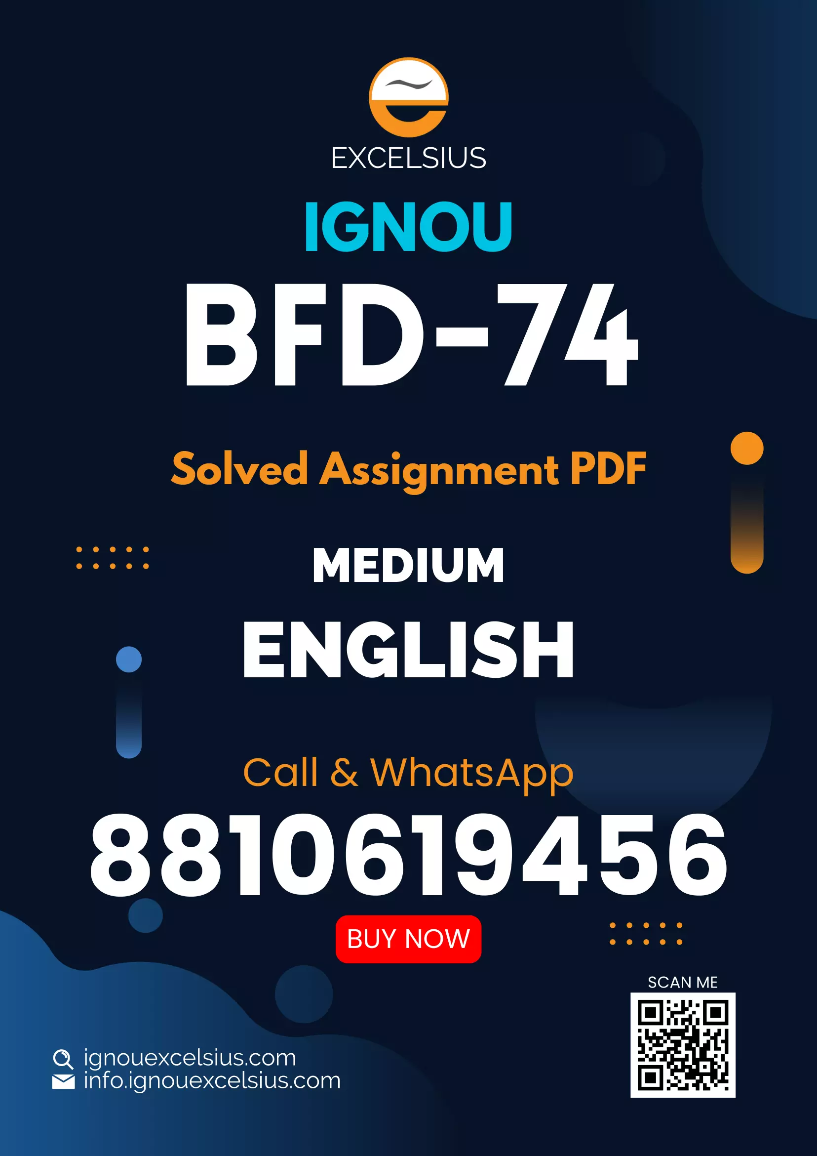 IGNOU BFD-74 - Communication and Entrepreneurship Latest Solved Assignment -July 2024 - January 2025