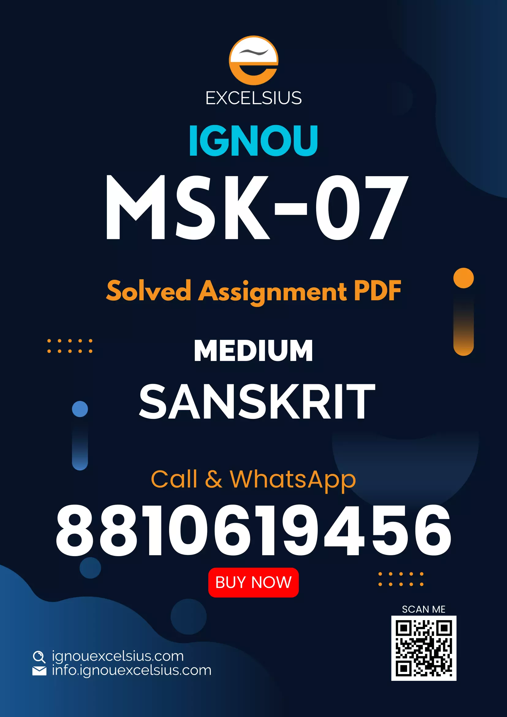 IGNOU MSK-07 - Hityashastra: Kavyaprakash Dhvanyalok aur Dashrupak, Latest Solved Assignment-July 2024 - January 2025