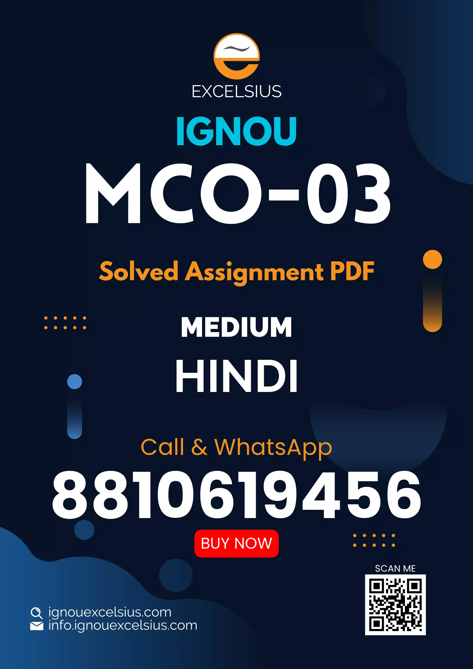 IGNOU MCO-03 - Research Methodology and Statistical Analysis, Latest Solved Assignment-July 2024 - January 2025