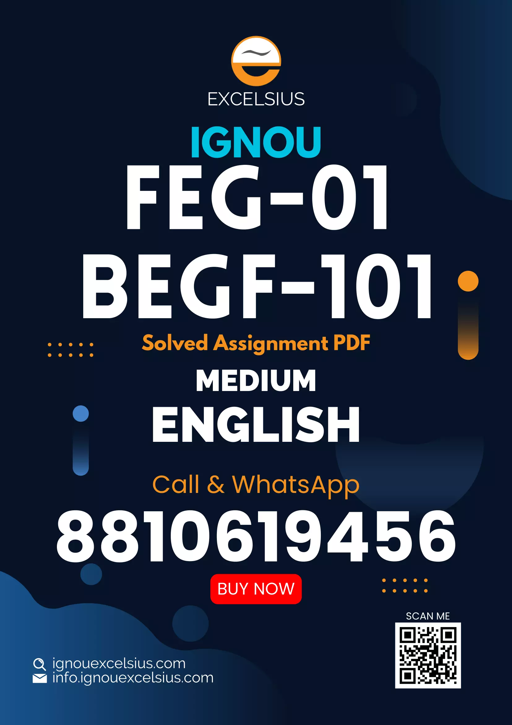 FEG-01/BEGF-101 - Foundation Course in English-I-July 2024 - January 2025