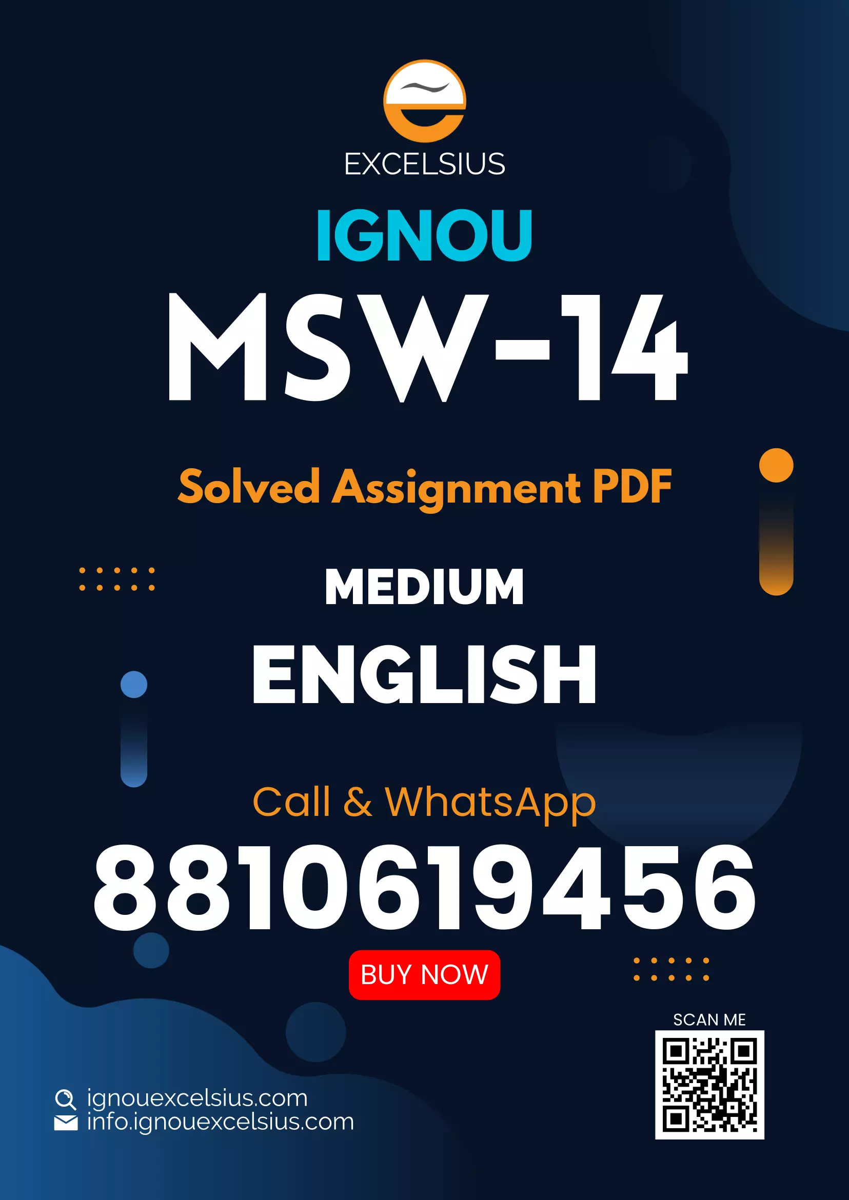 MSW-14 - Relevance of Social Case Work in Counselling-July 2024 - January 2025