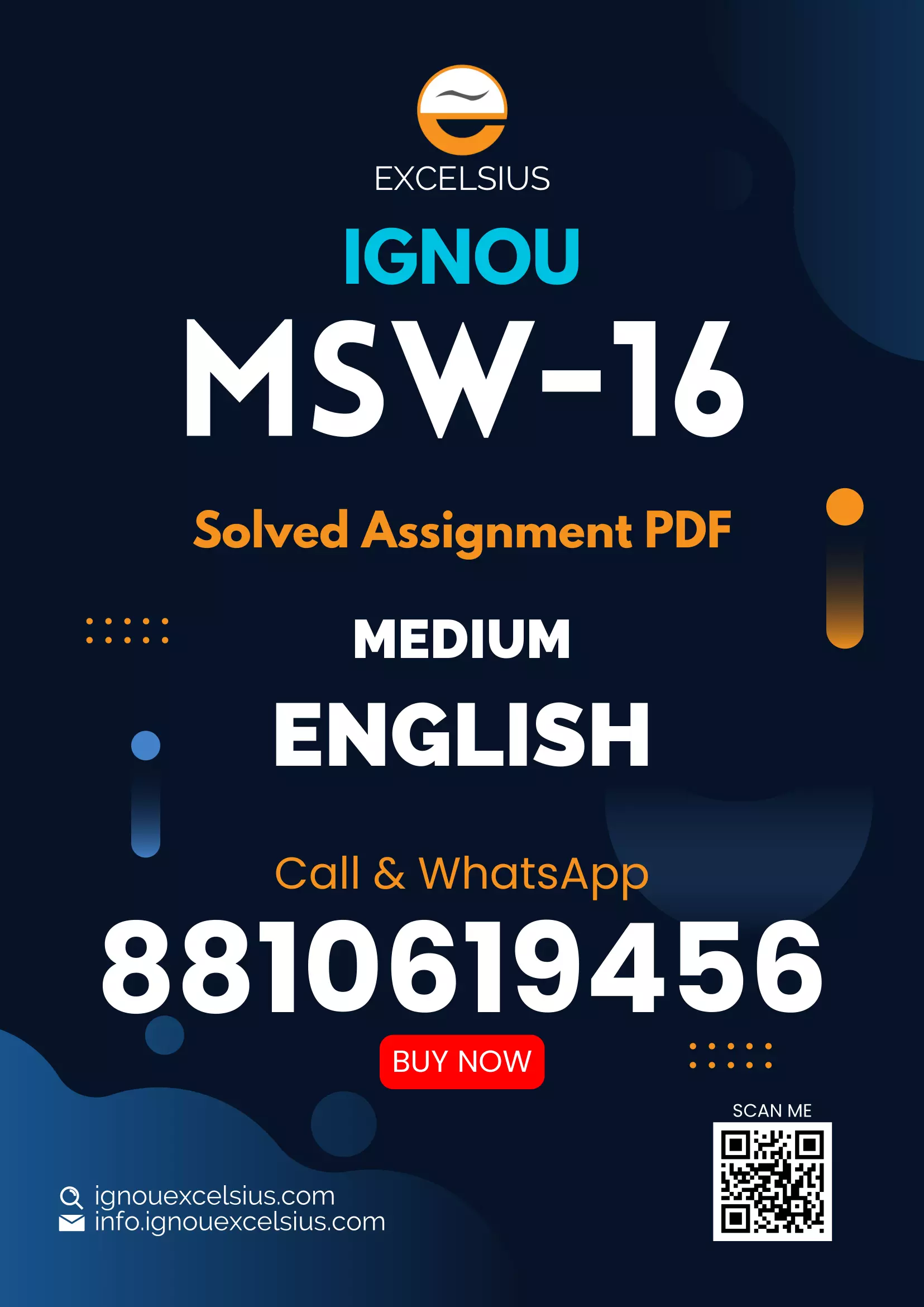 MSW-16 - Fields of Counselling-July 2024 - January 2025