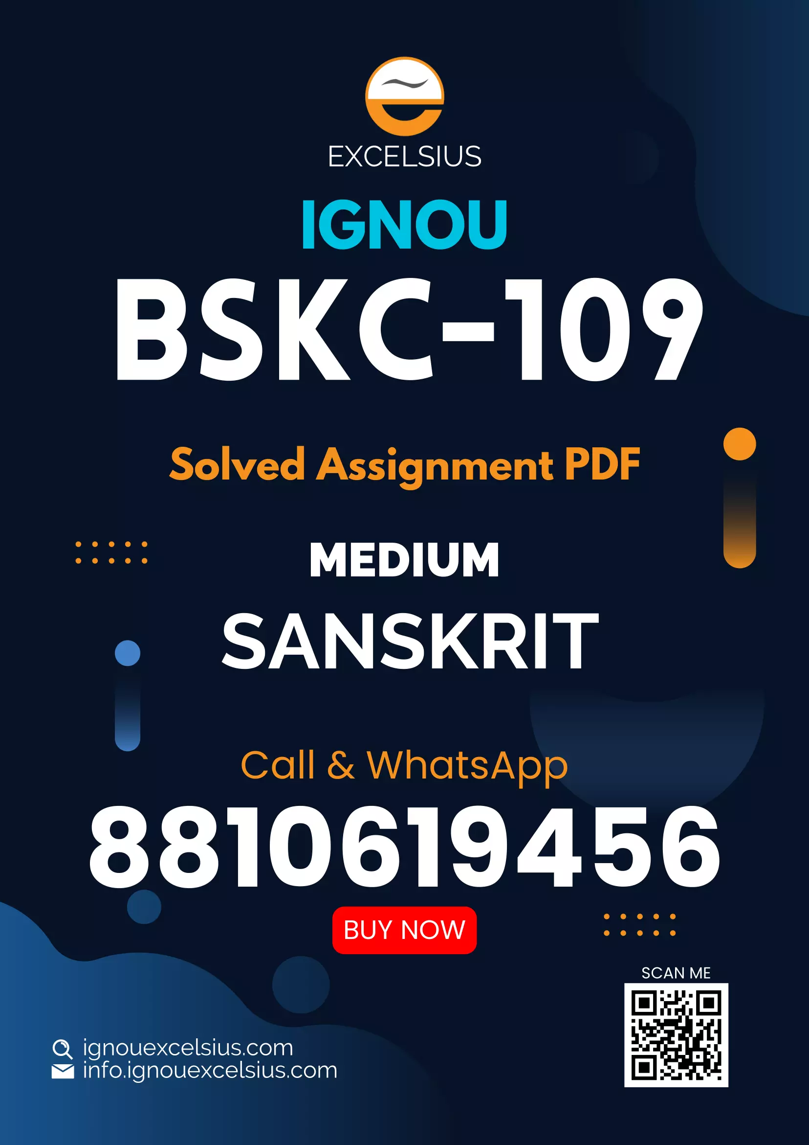 BSKC-109 - Adhunik Sanskrit Sahitya-July 2024 - January 2025