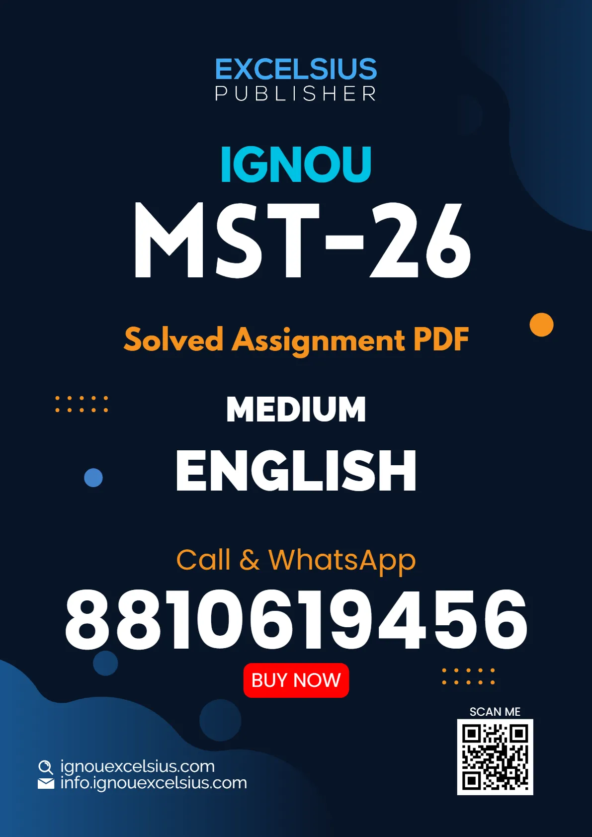 MST-26 - Introduction to Machine Learning-January 2025 - December 2025