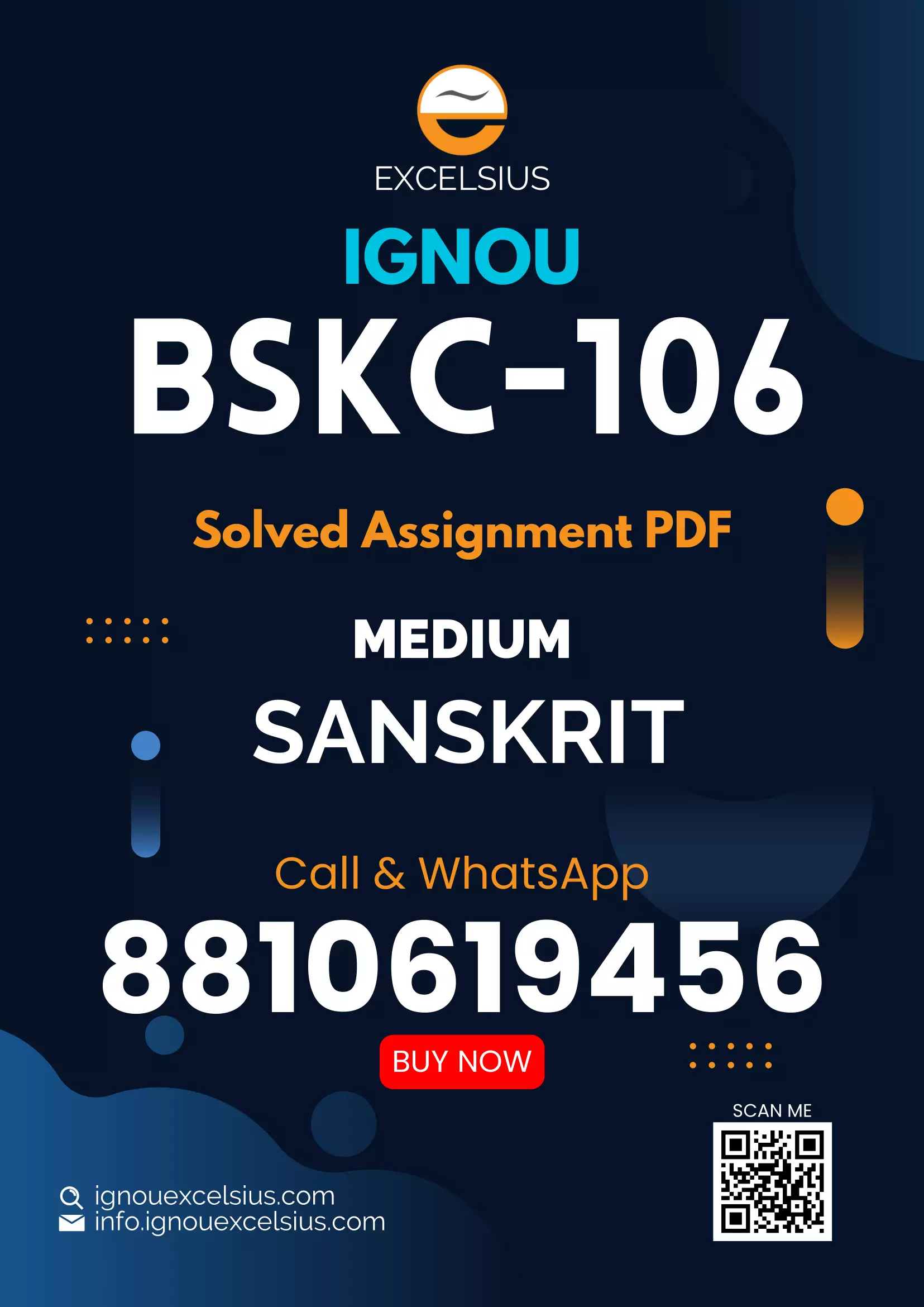 BSKC-106 - Kavyashastra or Sahityik Aalochna-January 2025- July 2025
